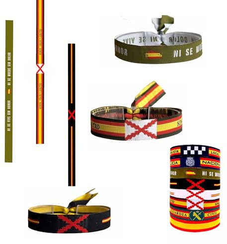 Generic Pulsera Militar Honor + Cruz Borgoña Honor + Cruz Borgoña Negra De tela, unisex (Militar Honor + Cruz Borgoña Honor + Cruz Borgoña Negra), Pack 3 uds