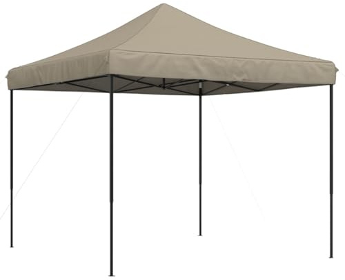 vidaXL Pop-Up hopfällbart partytält 292x292x315 cm taupe, trädgårdstält, festtält, pop-up partytält, eventtält, fest tält, hopfällbart partytält