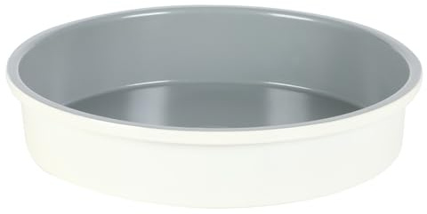 Sur La Table Kitchen Essentials Bake Sale 9 Inch PFOA, PFAS, PTFE Free Nonstick Round Cake Pan - Linen White