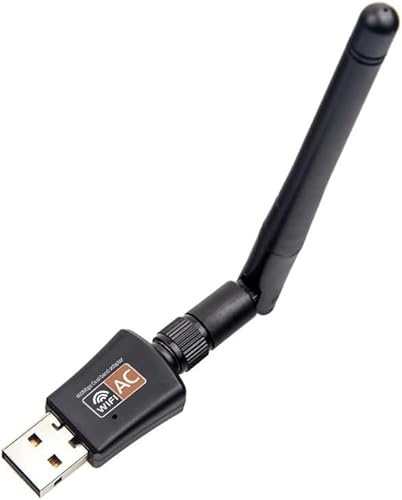 600 Mbps Dual Band 2.4/5 GHz Internet USB WiFi Adattatore Laptop Wireless Ricevitore Rete Dongle con Antenna Compatibile con Windows 11.10/8/7/XP/VISTA, MAC, Linux