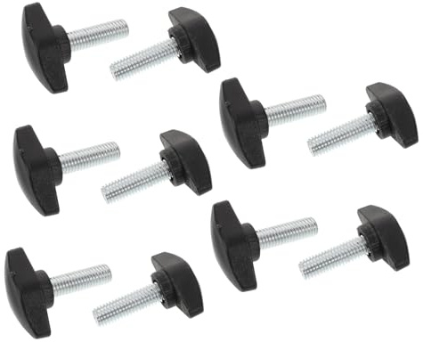 OFFSCH 10pcs Microphone Mount Clamp Screws for Stand Mic Clip Screw M8x25-36 Head Diameter Easy Installation Non-slip Grip Universal Fit