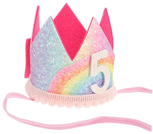SWOOMEY Partymütze Für Babygeburtstage – Entzückende Regenbogenkrone Foto-requisite Leichtes Stirnband