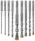 Set di Punte per Trapano a Percussione SDS Plus, 9 Pezzi Punte da Trapano con 4 Taglienti, 5/6/6/8/8/10/12/14/16 x 160 mm, Punte da Trapano per Perforatore, Punte Trasversali, Mattoni, Pietra, Metallo