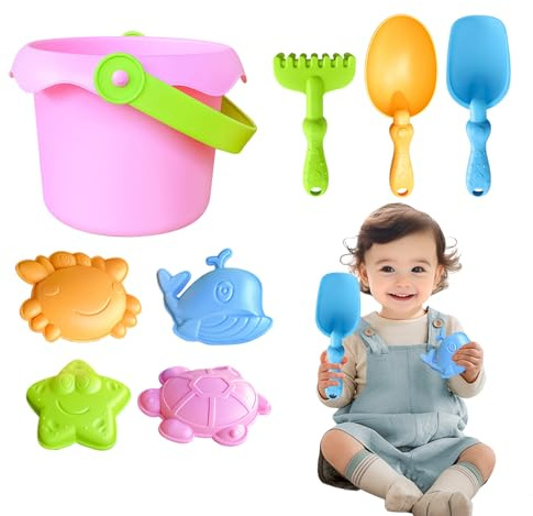 GjnjfdF Strandspielzeug für – Lustiges Strandspielzeug-Set – Bausatz Schloss Sandkasten, Zubehör für warmes Wetter, Schule, Kindergarten, Outdoor und Indoor