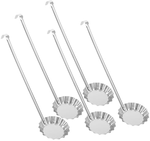 VALICLUD 5pièces Lot Moules à Frire Inox Et Cuillères Antiadhésives à Long Manche Pour Snacks Maison Radis Pomme De Terre Crevettes Ustensiles Cuisine Pratiques