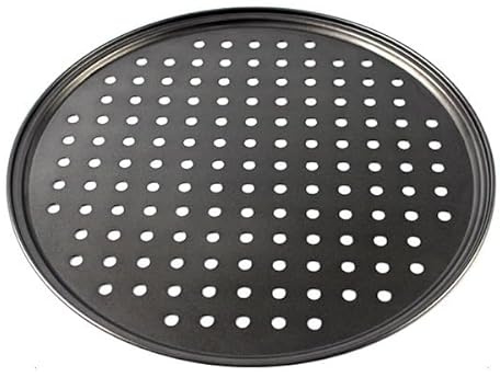 SkyjOy Plato Pizza Bandejas antiadherentes for Pizza Molde for Hornear con Agujeros Plato Hondo Redondo(32cm with Holes)