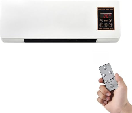 Portable Air Conditioner Wall Mounted Cooling Conditioner Remote Ultra Quiet Air Conditioning Unit Wall Mounted Intelligent Timing Energy Saving AC Unit for Home Office Bedroom