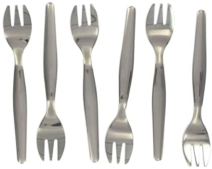 FACKELMANN Austerngabel, Dessertgabel, Austerngabel, Austerngabel, Edelstahl, Silber, 12,5 cm, 32133