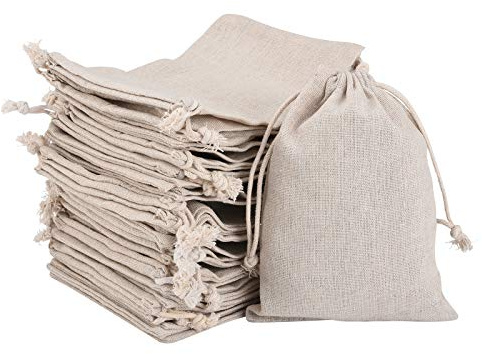 Irich Baumwolle Kleine Beutel mit Kordelzug, Schmuckbeutel, Geschenk Säckchen, Jutebeutel für Hochzeit Haus Lieferungen Handwerk Mitbringsel (30 Stücke, 12 * 15CM/ 4,72 * 5,91Zoll)