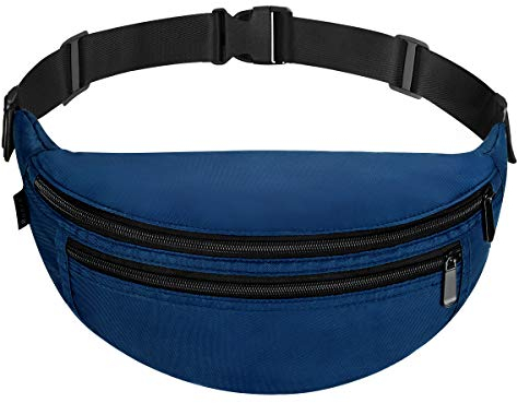 RYACO Bauchtasche Gürteltasche für Damen und Herren, Hüfttasche Stylisch Handytasche Tasche Reise Wandern, Wasserdicht Hip Bag Laufgürtel für Running, Reise, Sport & Alle Outdoor Aktivitäten Blau