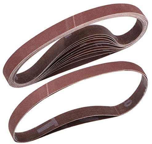 sourcing map 12 stycken slipband 1/2 tum x 18 tum (13 mm x 455 mm) 240 kornigt aluminiumoxid