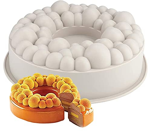NALCY Blume Kugelhupf Backform, Garn Mousse Kuchenform Rund, Premium Qualität Silikon Backform, DIY Backwerkzeug, Antihaft-beschichtet, Brotbackformen Geburtstag Kuchen Dekoration