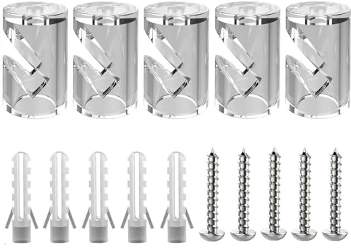 OASHISU 5x Decentratore a V per Cavi Elettrici da Soffitto ABS TRASPARENTE | Decentratore a Soffitto, Decentratore Cavo Elettrico, Decentratore Lampadario, Gancio da Soffitto o Parete, Fermacavo