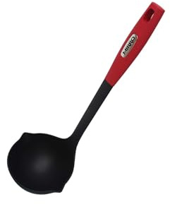 MIRRO 8oz XL Canning Ladle, Black with Red Handle