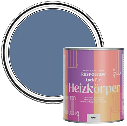 Rust-Oleum, blau Heizkörperfarbe, hitzebeständig, geruchsarm in Matt Finish - Blauer Fluss 750ML
