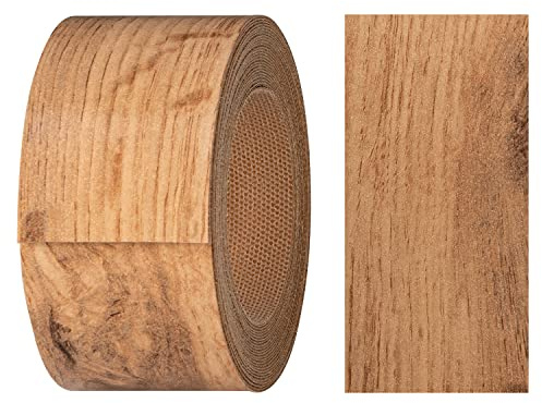 haggiy Nastro per bordatura in melamina con adesivo a caldo, 40 mm x 5 m, termoadesivo per mensole e pannelli, Nastro per bordatura, Decorazione: Rovere Wotan