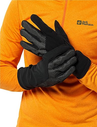 Jack Wolfskin Night Hawk Gloves Handschuh, Schwarz, M