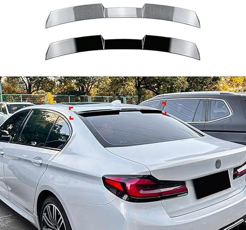 WITTSY Auto Heckspoiler für BMW 5 Series G30 520i 530i 2018+, Kratzfest Kofferraumspoiler Dachspoilerflügel Heckflügel Lippe, Tuning Dekoration Zubehör,B Carbon Fiber