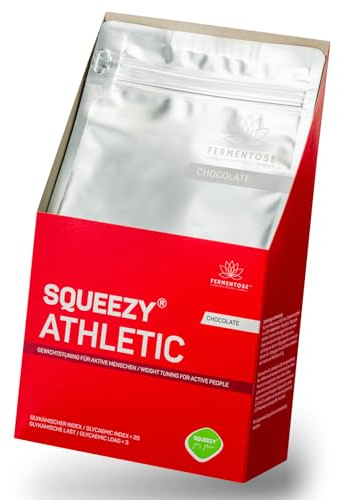 Squeezy Athletic (Schokolade) - Mahlzeitenersatz | Slim Shake | 9 Portionen | je 210 kcal | Ideal für Gewichtsoptimierung und Tuning