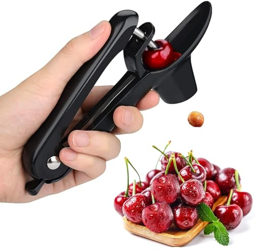 smartelf Kirschentkerner, Kirschkernentferner,Edelstahl Entkerner Kirschen, Kirschentsteiner Obstentkerner Cherry Corer Entferner für Schnell Entfernen Früchtsteinen