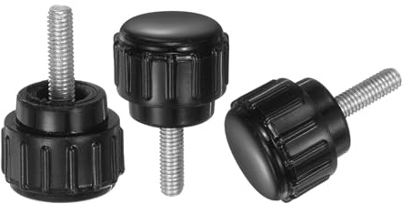 QUARKZMAN 20 Stück Rändelschraube mit Gewinde M3 x 10mm Rundkopfschraube Rundgriffschraube Rundgriffbolzen Klemmknöpfe 14mm Handknöpfe Daumenschrauben Spannschraube für Industrie Maschine