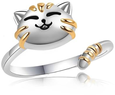 XPEX Anxiety Ring Silber 925 Stress Ring Damen Fidget Ring Damen,Stressring Silber Ringe 925 Frauen Angstring Silber Fidget Ring Spinner Ring Verstellbar Ringe Für Frauen