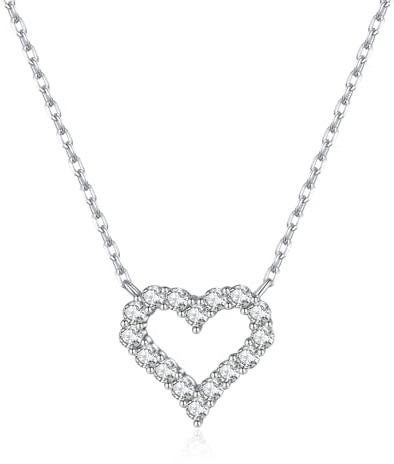 SLUYNZ Halskette mit Herz-Anhänger aus 925er Sterlingsilber für Damen und Teenager, kleine Herzanhänger, Halskette mit kleinem Herz-Anhänger