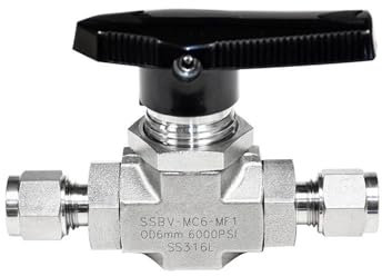 Sicherheitsventil 6000psi EDELSTAHL Instrument Edelstahl Kugelhahn Hochdruck Hochdruck 2 Weg Kugelhahn Wasser-Druckventil(1/2)