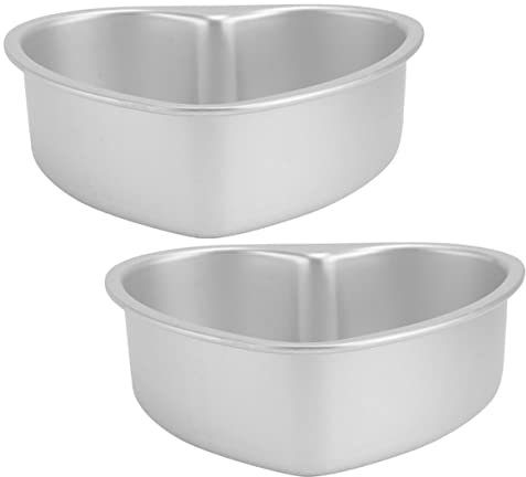 NOLITOY 2pezzi Stampo Cuore Per Torta in Alluminio Teglia Piccola Antiaderente Per Biscotti Cheesecake e Mousse Facilmente Pulibile e Riutilizzabile Per Dolci Bakeware