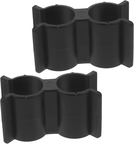 OUNONA 2pcs Pipe Clamps Double Pipe Clamp Boat Hook Cleat Hooks Rv Yacht Clip Holder Tube Clips Secure Connections Fence Connections