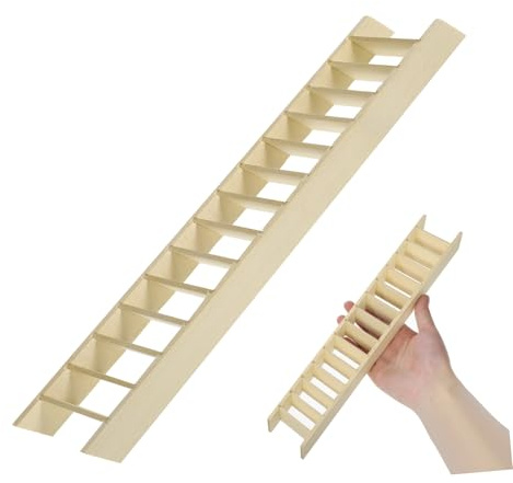 CLISPEED Miniature Wooden Ladder for Doll House Compact Decorative Furniture Ornament Vintage Style Mini Ladder Model for Dollhouse Rooms and Garden Realistic Scale House Decoration