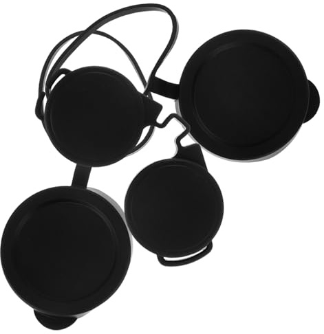 Generic 3pcs 50mm Rubber Objective and Eyepiece Lens Caps Set for Binoculars, Protective Compact Binoculars Lens Covers and Eyepiece Protection, Suitable for Outdoor and Travel Use