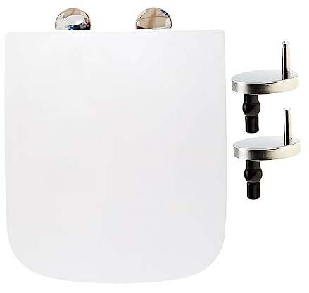 Sedile WC quadrato con chiusura ammortizzata e copertura silenziosa, materiale durevole UF