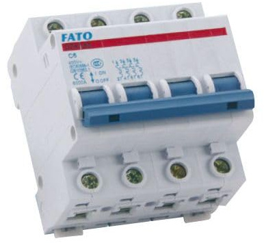 Interruttore Magnetotermico 4P 25A C25 Quadro Elettrico Trifase 4 Moduli DIN 6000A - Bianco