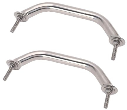 Topiky Asas de Agarre para Barcos, Pasamanos de Acero Inoxidable Resistente de 8 Pulgadas con Brida y Tuerca para Yate, Barco, RV, 2 uds.