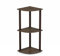 Furinno kompaktes Eck-Mehrzweck-Regal mit 3 Ebenen, holz, Walnuss/Braun, 29.46 x 29.46 x 75.18 cm
