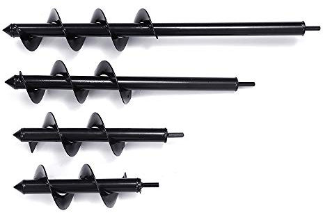 TuToy 7.6X25/30/45/60Cm Garden Auger Small Earth Planter Drill Bit Post Hole Digger Earth Planting Auger Drill Bit For Electric Drill - 30Cm