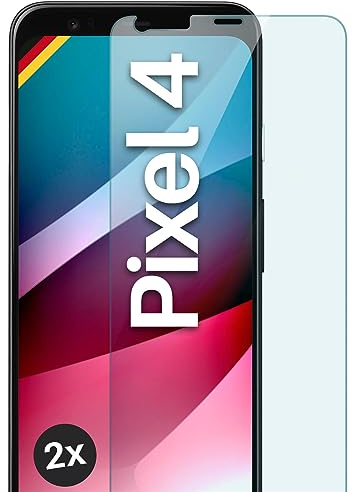 moex ShockProtect Panzer Schutz Glas für Google Pixel 4 Schutzfolie 9H Härte, Panzerfolie kratzfest und bruchsicher, HD Displayschutzfolie Ultra-Klar, Schutzglas Folie, 2x Stück