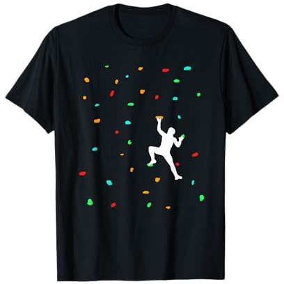 Grimpeur De Bloc Mur D'escalade Bouldering Escalade T-Shirt