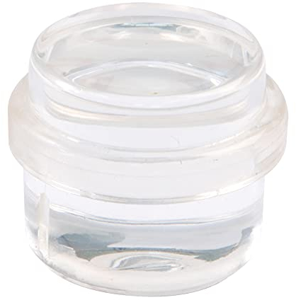 Amig - Dekorativer transparenter selbstklebender Bodentürstopper mit Anti-Rutsch-Gummistreifen, für Zimmertüren, schützt Wände und Möbel vor Stößen - Durchmesser Ø30 x 30 mm