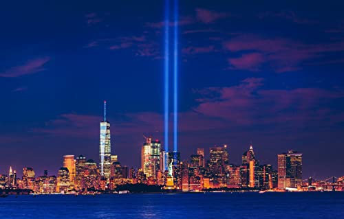 LHJOYSP jigsaw 1000 piece City Buildings New York Bay Statue Bridge Manhattan Skyscrapers Statue of Liberty New York City 75x50cm