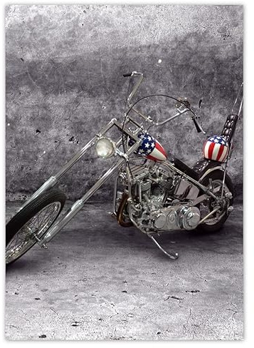 Easy Rider Motorrad Nr. H756 Wandbild, 50 x 70 cm