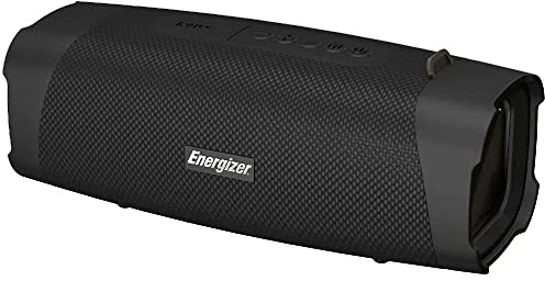 Energizer BTS-105 Speaker Bluetooth portatile con power bank, microfono per chiamate in vivavoce, modalità FM, compatibile con smartphone/tablet e dispositivi MP3, Nero