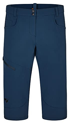 Ziener Damen NIOBA Fahrrad-Shorts mit Innenhose - Mountainbike/Outdoor/Freizeit - atmungsaktiv,schnelltrocknend,gepolstert,3/4,Knielang, hale Navy, 48