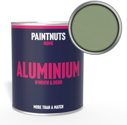 Paintnuts Aluminium Window & Door Paint - RAL-6021 - PALE GREEN Matt 250ml Tin