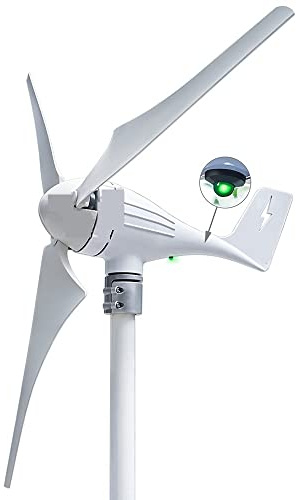 Aerogeneradores Turbina eólica de 600W, 12V, 24V, 3, 5, 6 aspas, molino de viento residencial AC Hawt con controlador MPPT, indicador de carga LED (Color : 6 Delta Wing, Size : 12V)