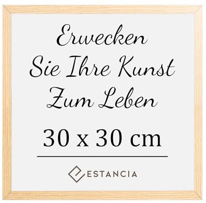 Estancia Bilderrahmen aus Eichen-Kiefernholz, 30x30 cm, mit Bruchsicherem Acrylglas | Moderner Holzbilderrahmen, 30 x 30 cm