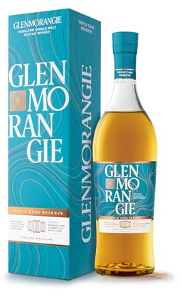 Glenmorangie Triple Cask Reserve Whisky 70cl 40% étui | Whisky single malt 40%. Vieilli dans des fûts de bourbon, chêne et seigle. Profil harmonieux. À déguster pur ou en cocktail.