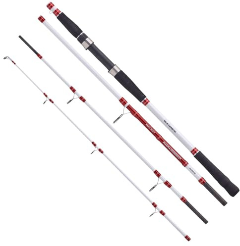 Balzer Magna Nordic Pro Heavy Pilk Travel 2,40m 80-265g - Reiserute, Pilkrute, Bootsrute, Dorschrute, Gute Angelrute zum Fischen auf Salzwasserräuber