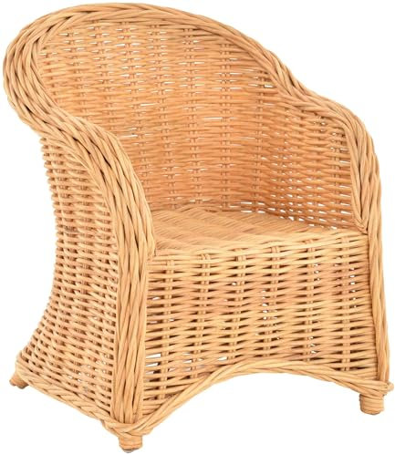 Krines Home Kinderstuhl, Kindersessel aus Rattan in der Farbe Honig